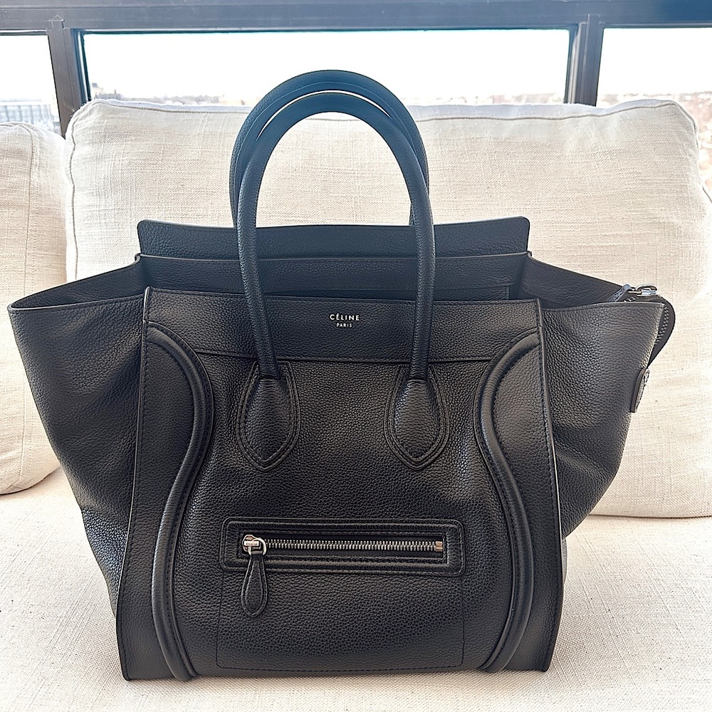 CELINE Black Micro luggage bag 100% Authentic !!